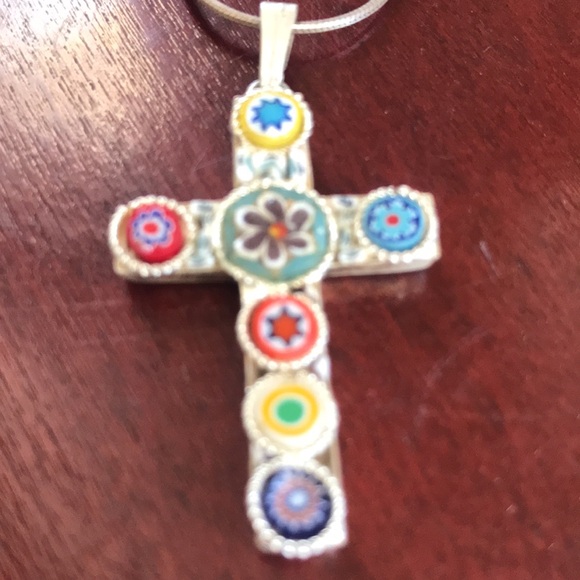 ITALIAN Sterling Silver Set Handcrafted Millefiori Artisan Glass Bought In Italy - Picture 3 of 10